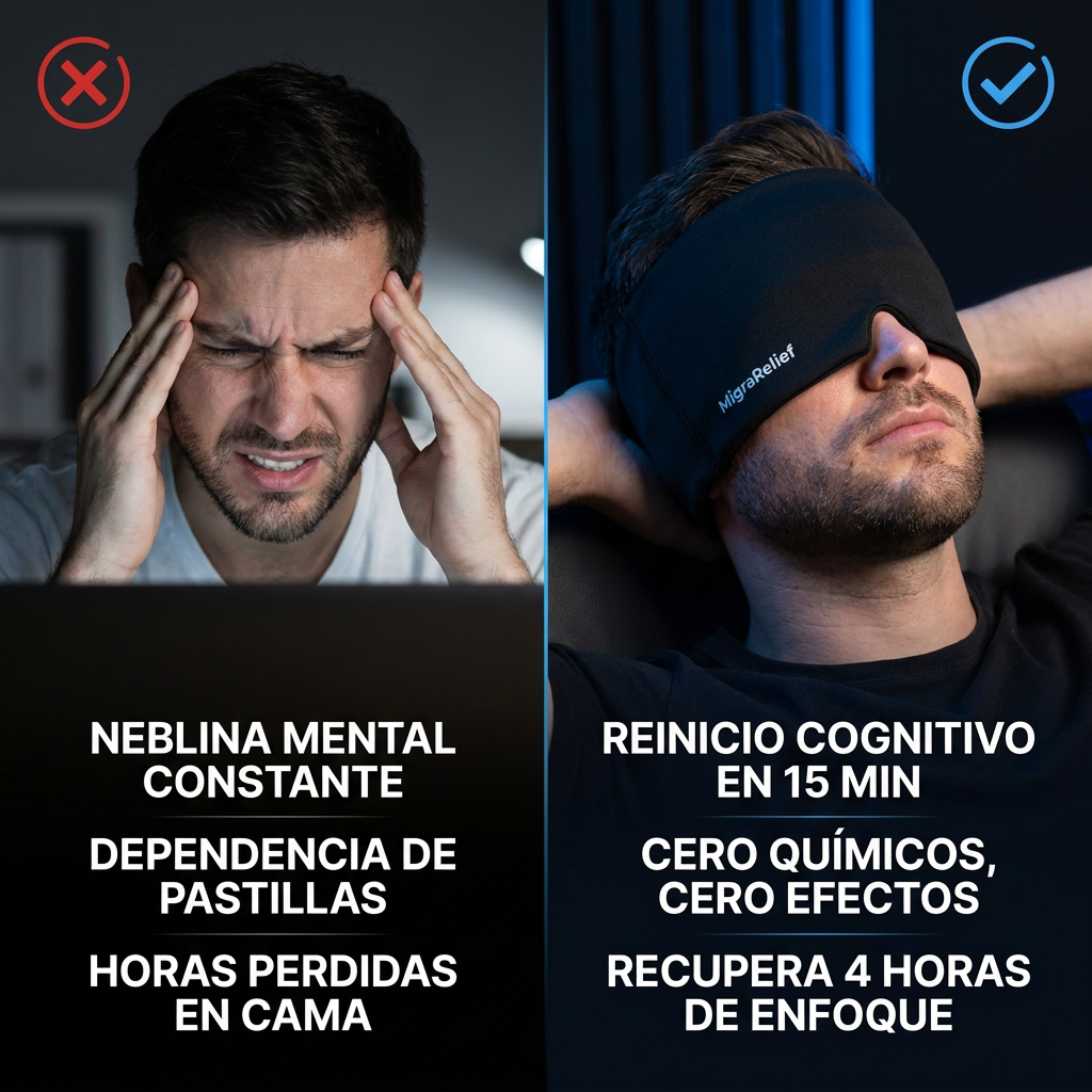 MigraRelief™ – Máscara de gel terapéutica para migraña y estrés